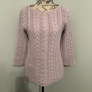 Ralph Lauren Lavender Cable Knit Sweater